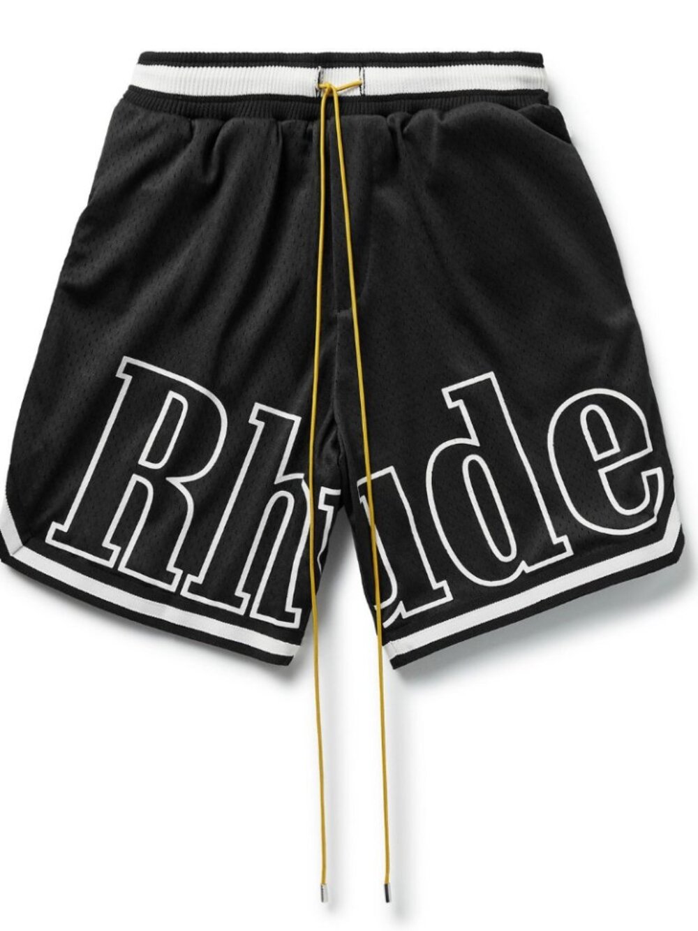 Rhude Graphic Print Athletic Shorts Black